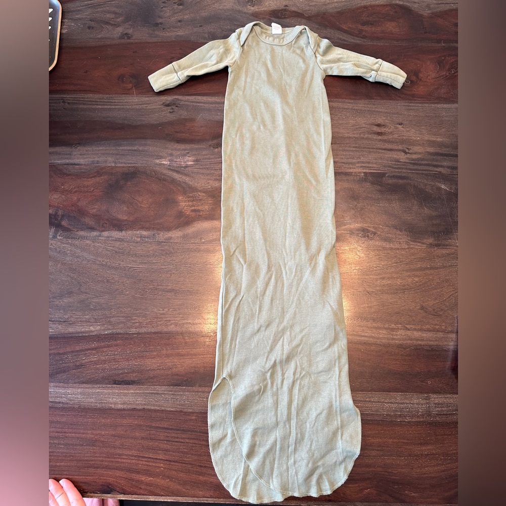 Colored Organics Baby Sleep Gown- Olive Green